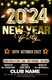 new year Media Página Ancho template