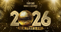 New Year Okładka wydarzenia na Facebooku template