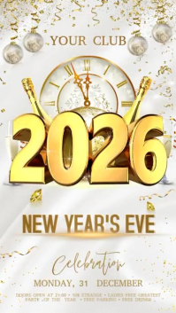 2026 New Year Affichage numérique (9:16) template