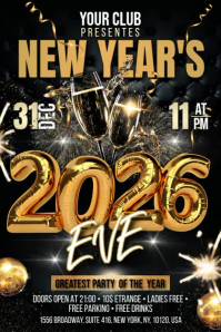 New Year Banner 4' × 6' template
