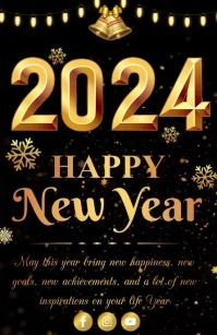 new year Media Página Ancho template