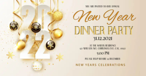 NEW YEAR DINNER PARTY EVENT Design Template Facebook 共享图片