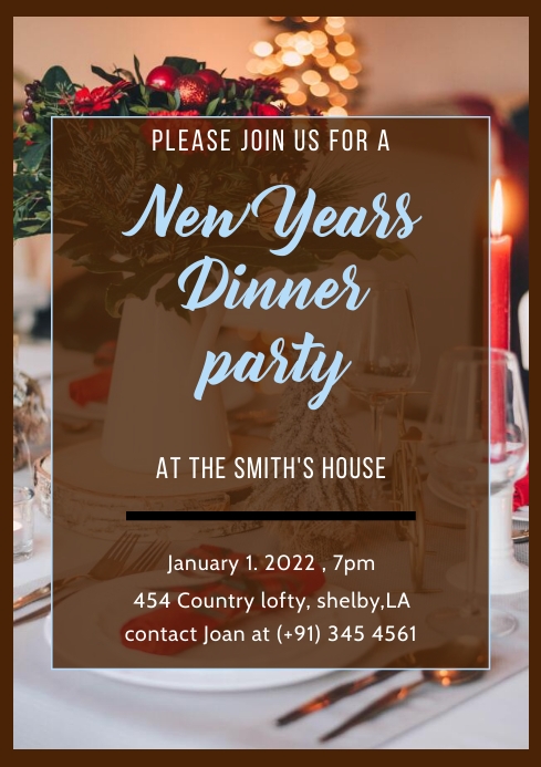 Copy of New year dinner template | PosterMyWall