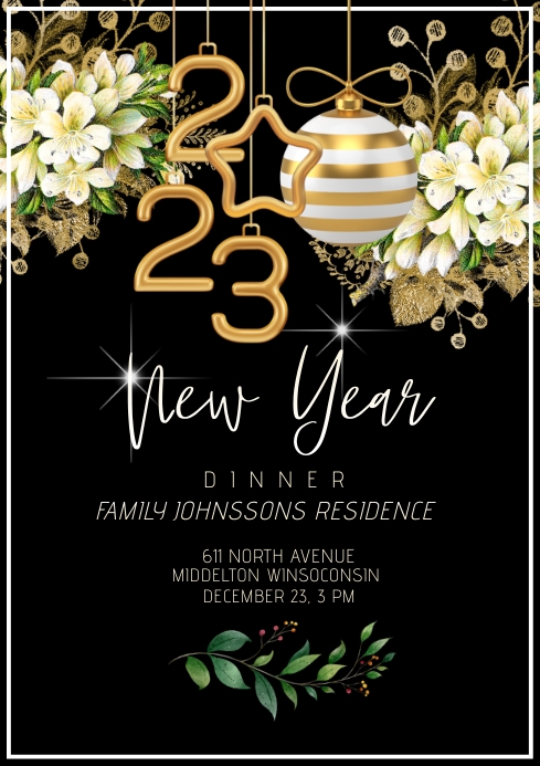 new year dinner template | PosterMyWall