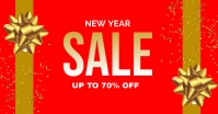 New Year Discount Sales Obraz udostępniany na Facebooku template
