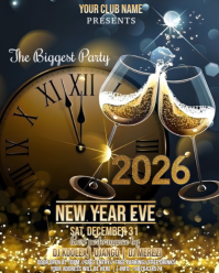 New year eve celebration flyer Instagram Portrait template