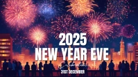 New Year Eve Celebration Party 2025 Digitale display (16:9) template