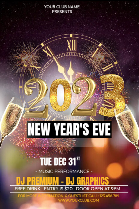 New Year Eve Template | PosterMyWall