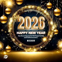 New Year Eve Quadrat (1:1) template