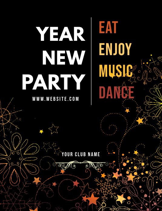 Silvester Flyer Vorlage Postermywall