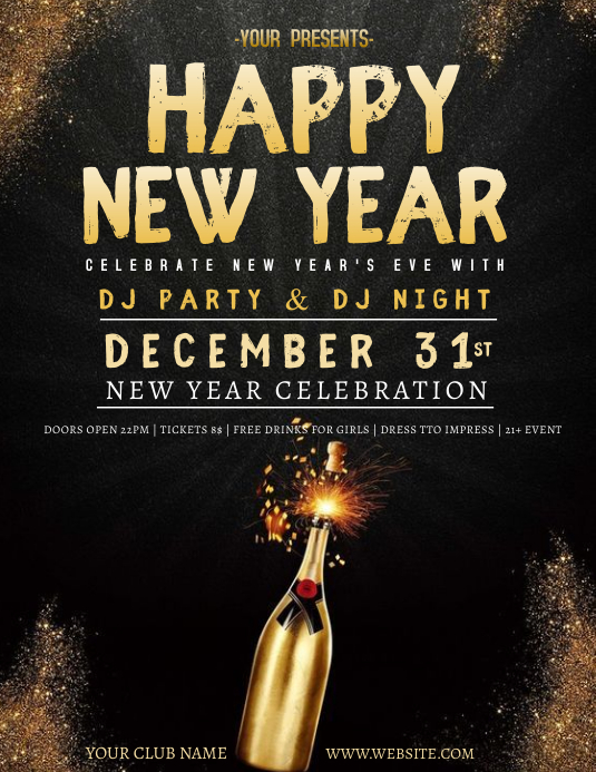 NEW YEAR EVE FLYER TEMPLATE PosterMyWall