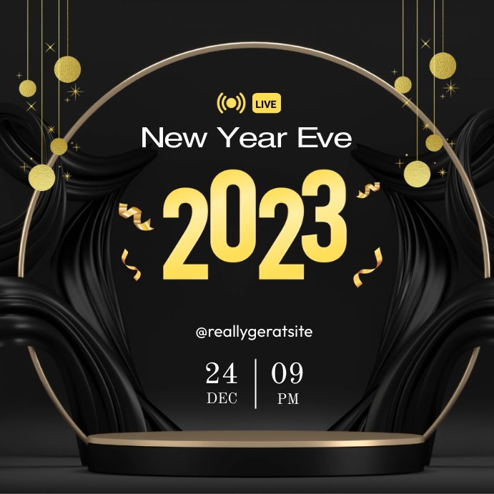 New Year Eve Instagram Post Template PosterMyWall
