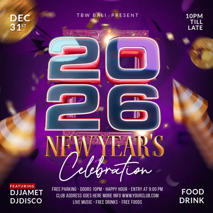 New Year Eve Instagram Template PosterMyWall