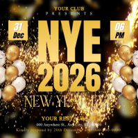 New Year Eve Invitation Instagram Post template