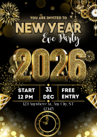 New Year Eve Party A3 template