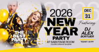 New Year Eve Party Facebook Shared Image Obraz udostępniany na Facebooku template