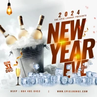 New Year eve party flyer template Instagram Post