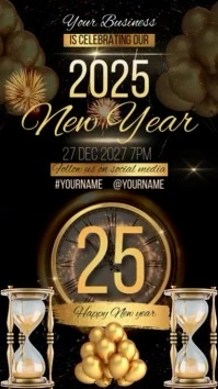 New year eve party template Instagram Story