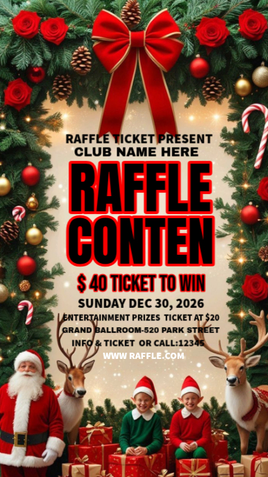 New Year Eve Raffle Content Template | PosterMyWall