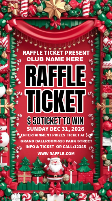Raffle Ticket Event Template | PosterMyWall