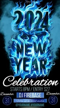 new year event design template 2024 Instagram Story