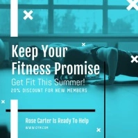 New Year Fitness Deal Square Video template