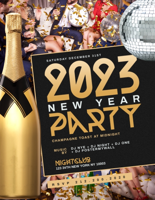 Happy new year flyer template 13623466 » free download photoshop vector stock image via torrent New Year Flyer, Happy New Year, New Year EVE Template | PosterMyWall