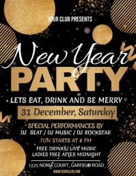 New Years Eve Party Flyer Template Free from d1csarkz8obe9u.cloudfront.net