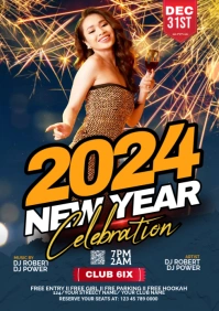 New Year Flyer A2 template