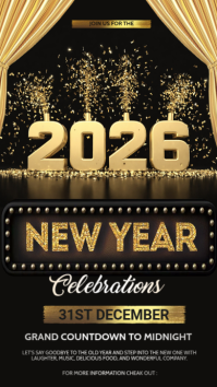 New year flyer Instagram Story template