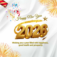 NEW YEAR FLYER โพสต์บน Instagram template