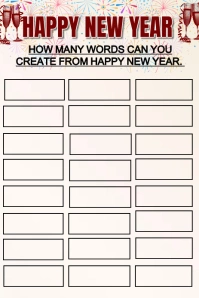 New year game design flyer Pinterest Graphic template