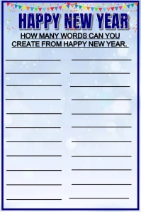 New year game design flyer Pinterest Graphic template