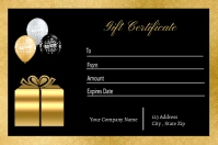 New Year Gift Certificate 标签 template
