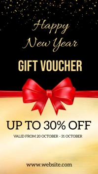 New Year Gift Voucher Instagram Story template