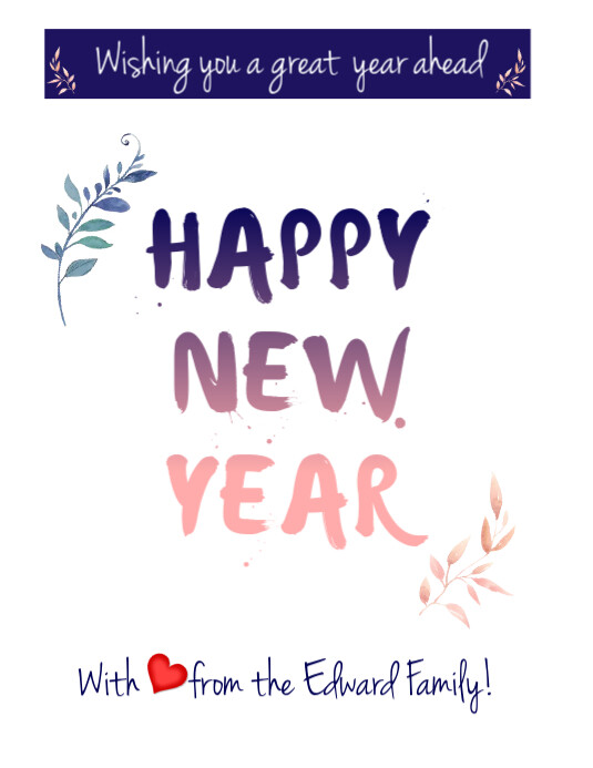 Card happy year years templates photocard new year greeting cards Template | PosterMyWall