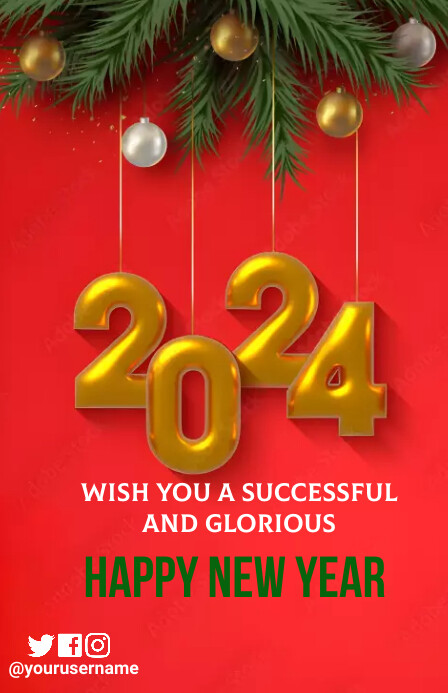 New Year Greetings Card Template PosterMyWall New Year Greetings Card Template PosterMyWall