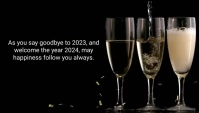New Year Greetings En-tête de blog template