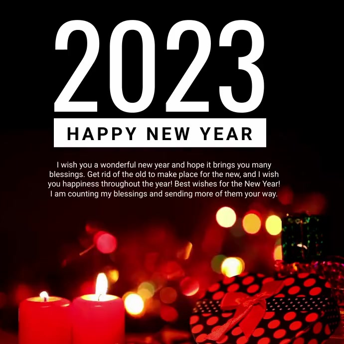 New Year Greetings Video Template Instagram-Beitrag