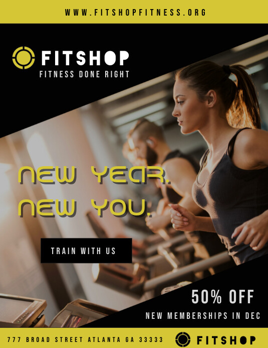 New Year Gym Flyer Template | PosterMyWall