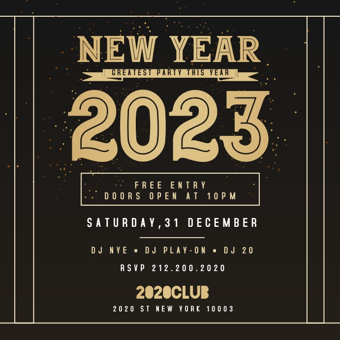 New Year Instagram Flyer Template Postermywall