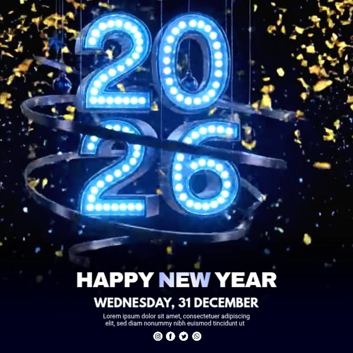 new year instagram post Template | PosterMyWall