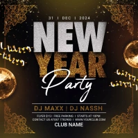 new year Instagram post Instagram-opslag template