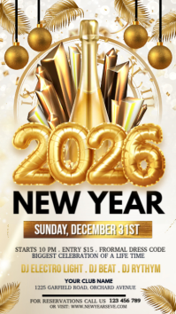 new year instagram story, new year eve template