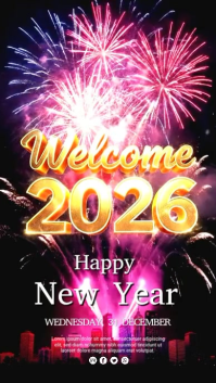 new year instagram story, new year eve template