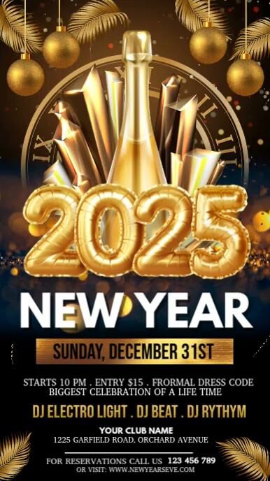 new year instagram story, new year 2025, 2025 template