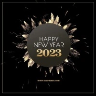New Year Invitation flyer Instagram Post template