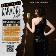 New Year Karaoke Nigh Instagram Post template