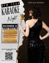 New Year Karaoke Night Flyer (US Letter) template