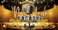 new year karaoke night event party template Facebook Shared Image
